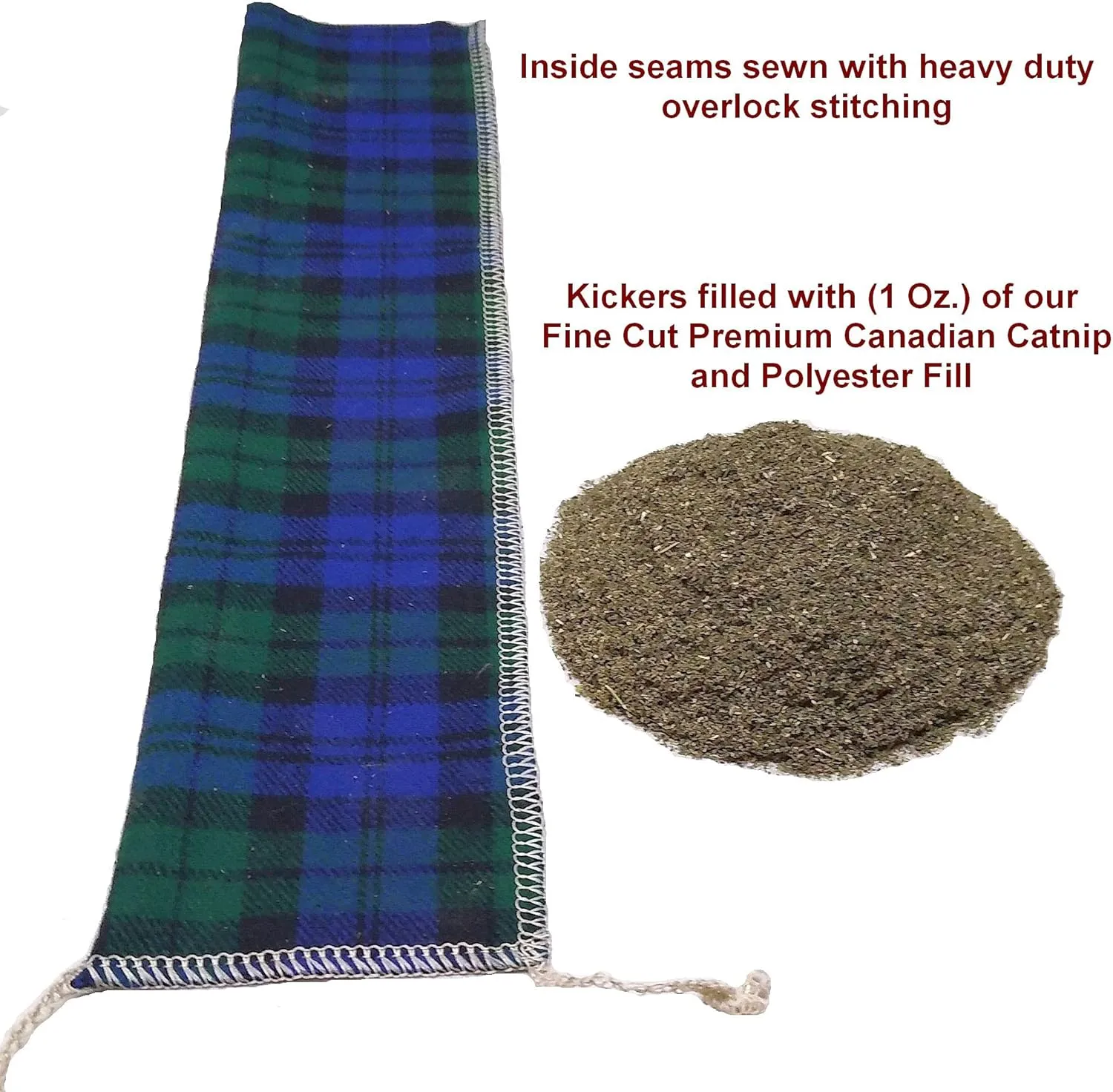 15" Leopard Print Catnip Cat Kicker Toy with Refillable Pocket (Kickers Filled with 1 oz Premium Canadian Catnip)