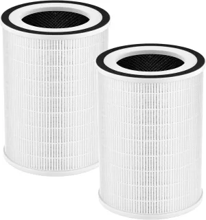 2 Pack True HEPA KILO Filter Compatible with Afloia KILO, KILOPLUS, KILOPRO, MIRO,MIRO PRO and MORENTO MR-Kilo, Kalo Air Purifier, 360 3-Stage Filtration for Odor,Smoke,Dust,Pollen,Pets