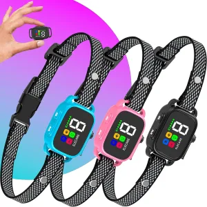 3 Pack Tiny Bark Collar for Small Dogs 5-15 lbs and Puppies - No Shock Anti Barking Collar - Rechargeable Smart Collar for Dog Training with 7 Sensitivity Levels and 3 Beep&Vibration Modes