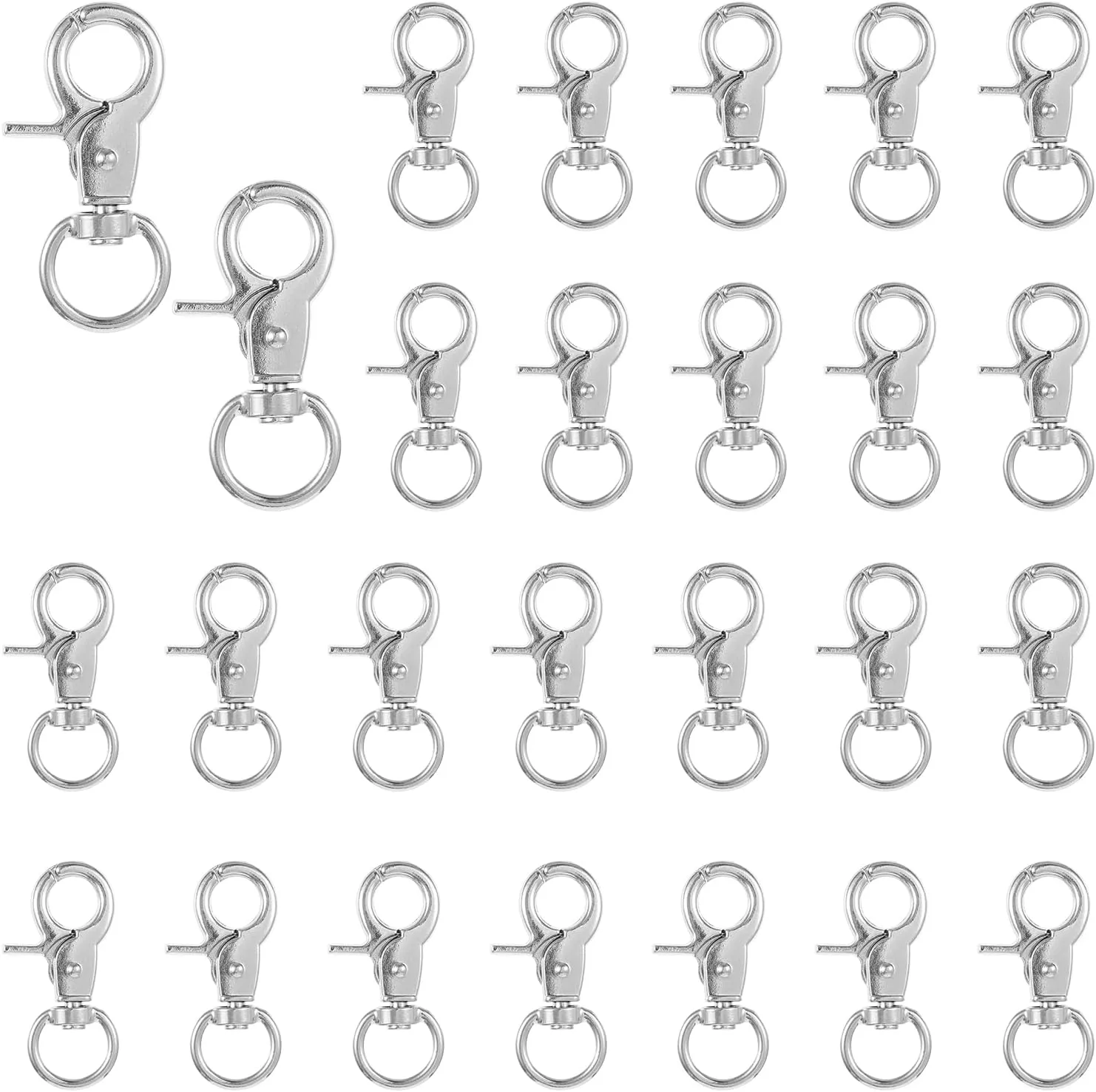 36PCS Trigger Snap Hooks 2.32'' x 0.82'' Heavy Duty Swivel Snap Hooks Metal Clasps Lanyard Clips Durable Trigger Snaps for Pet Cage Key Chains Dog Leash
