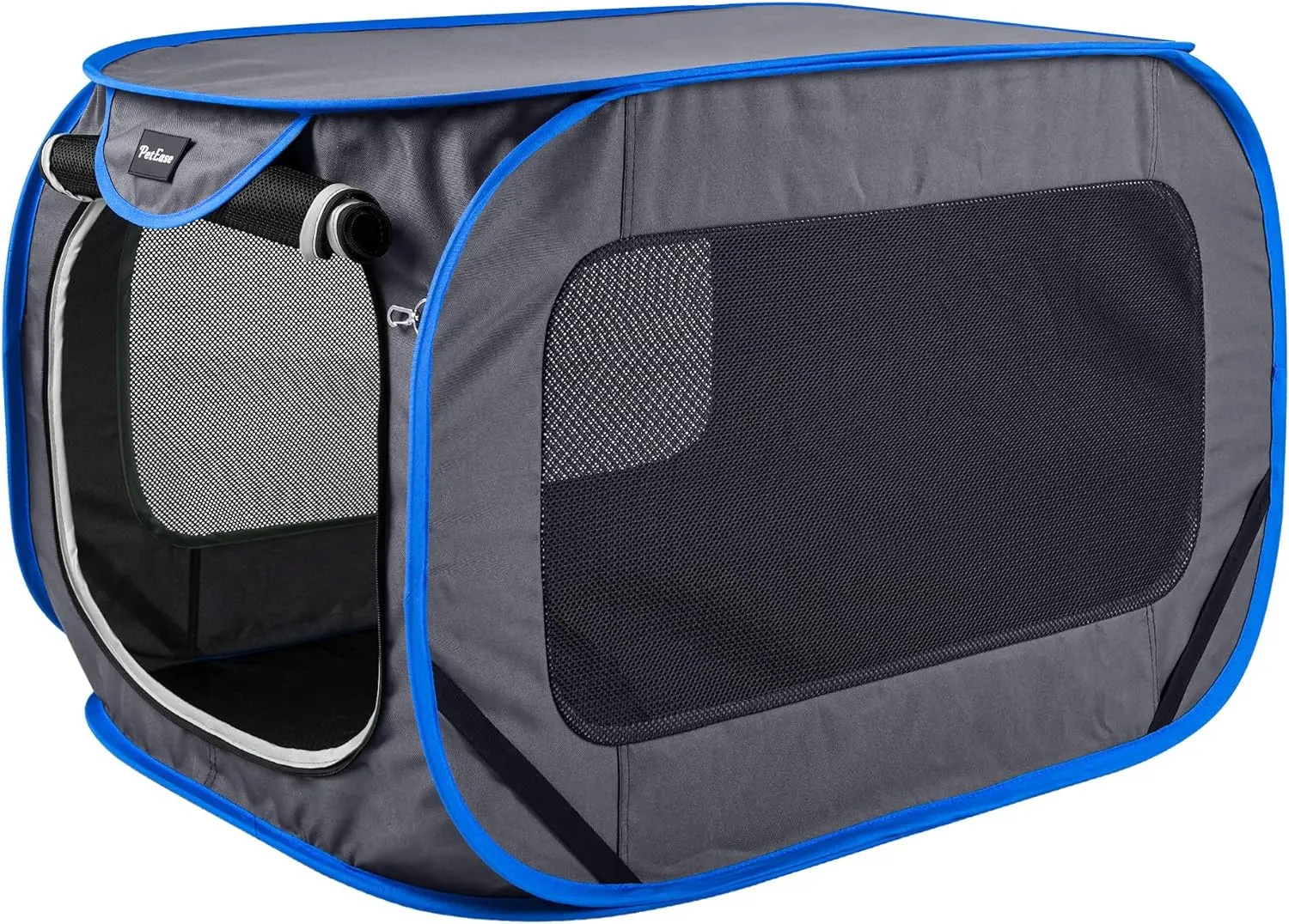 38inches Large Pop Up Kennel,Collapsible Travel Pet Crate, Indoor and Outdoor Portable Dog Enclosure, Portable Pet Car Seat Kennel (Gray)