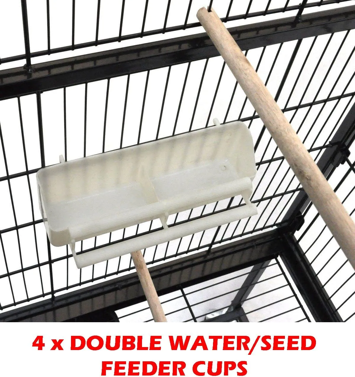 70" Extra Large Bird Parrot Flight Breeder Cage Side Breeding Nest Box Door Double Feeder Cups Easy Pull Out Metal Grate and Washable Tray with Removable Rolling Stand