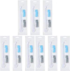 balacoo 3sets Pet Care Essential Pet Toothbrush Set Dual Sided Dog Cat Brush Angled Brush Head for Easy Cleaning 3pcs*3