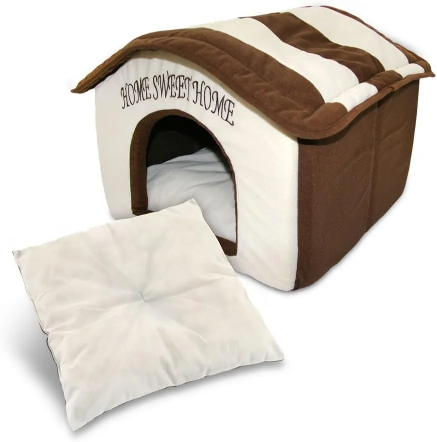 Best Pet Supplies Portable Indoor Pet House  Perfect for Cats & Small Dogs, Easy To Assemble  Cream