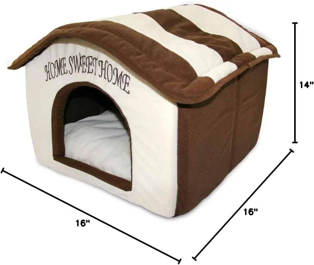 Best Pet Supplies Portable Indoor Pet House  Perfect for Cats & Small Dogs, Easy To Assemble  Cream