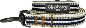 Blueberry Pet 3M Reflective Dog Leash with Soft & Comfortable Handle - Multi-Colored Stripe Olive & Blue-Gray - Size Small