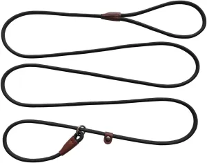 BTINESFUL 7ft Slip Lead Dog Leash, Strong Nylon Rope Leash, 1/4" Dog Training Lead for Small Medium Dogs, 14  Colors (1/4" * 7 FT, Black)
