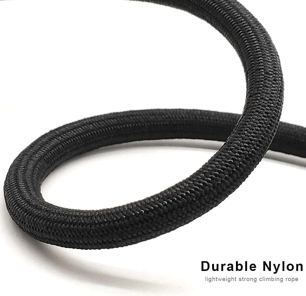 BTINESFUL 7ft Slip Lead Dog Leash, Strong Nylon Rope Leash, 1/4" Dog Training Lead for Small Medium Dogs, 14  Colors (1/4" * 7 FT, Black)