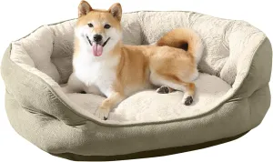 Canine Creations Cozy Pet Bed by Arlee Home & Pet Orthopedic Eco-Friendly Oval Durable Chew Resistant Washable Pet Bed for Medium and Large Large Dogs, Aloe