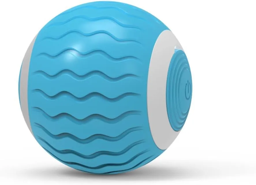 Cat Toys Interactive Spinning Ball, for Cats and Kittens. Great Exercise, with Flashing LED Lights, and its Rechargeable. Blue
