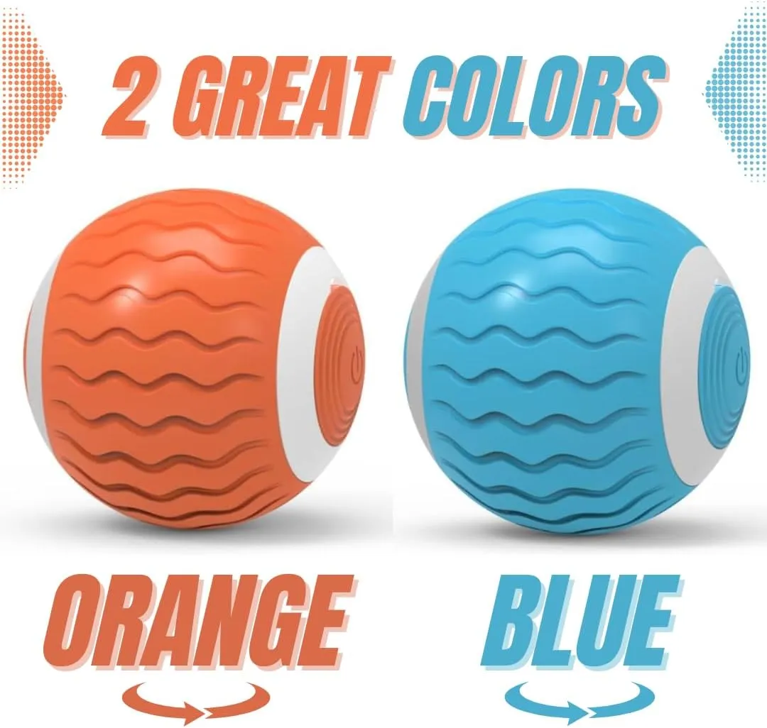Cat Toys Interactive Spinning Ball, for Cats and Kittens. Great Exercise, with Flashing LED Lights, and its Rechargeable. Orange