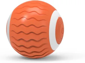 Cat Toys Interactive Spinning Ball, for Cats and Kittens. Great Exercise, with Flashing LED Lights, and its Rechargeable. Orange