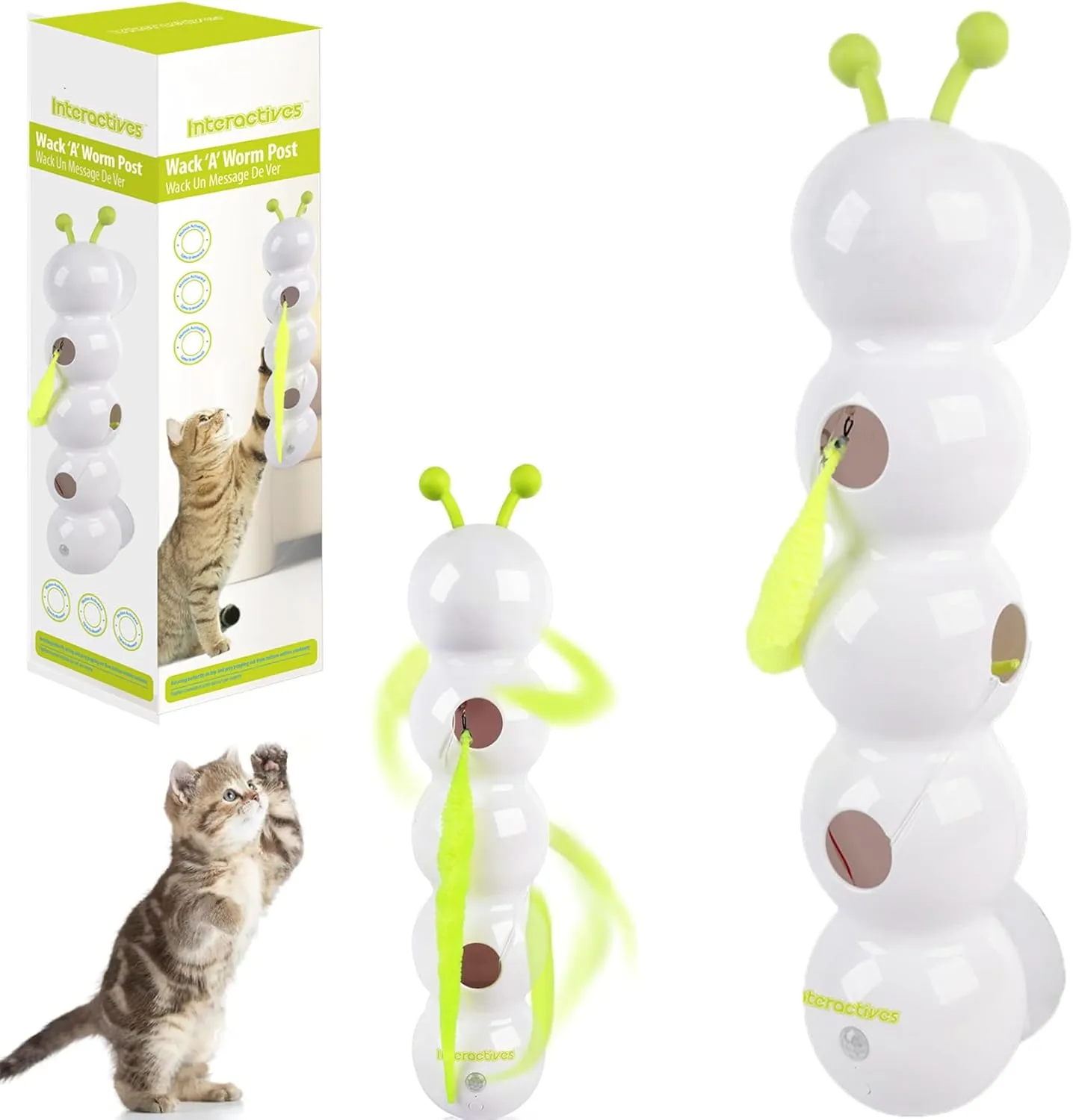 Caterpillar Smart Cat Toy  Interactive Caterpillar Cat Toy for Indoor Cats, Moving Bug Toy for Cats, Realistic Wiggle Motion, Fun & Engaging Cat Toys for Play and Exercise