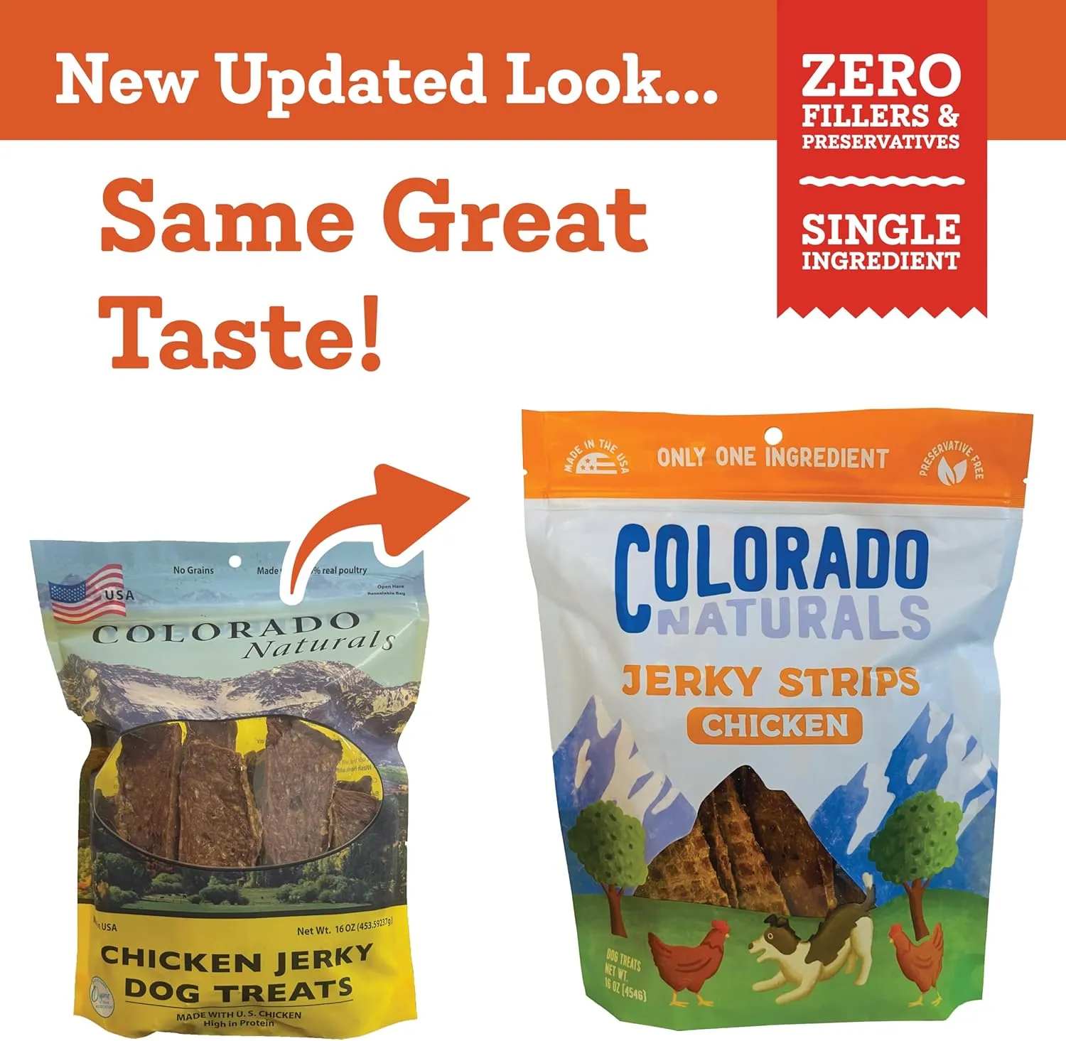 Chicken Jerky Strips Dog Treats, 16 oz  All-Natural, Made in USA, No Fillers or Preservatives  Promote Bone and Joint Health