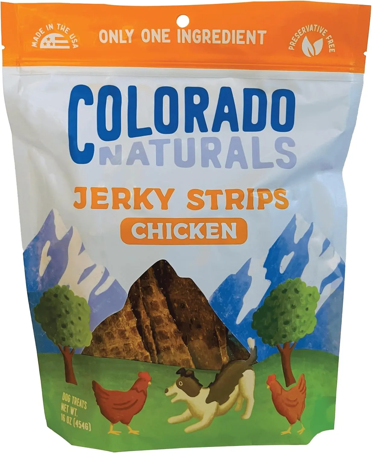 Chicken Jerky Strips Dog Treats, 16 oz  All-Natural, Made in USA, No Fillers or Preservatives  Promote Bone and Joint Health
