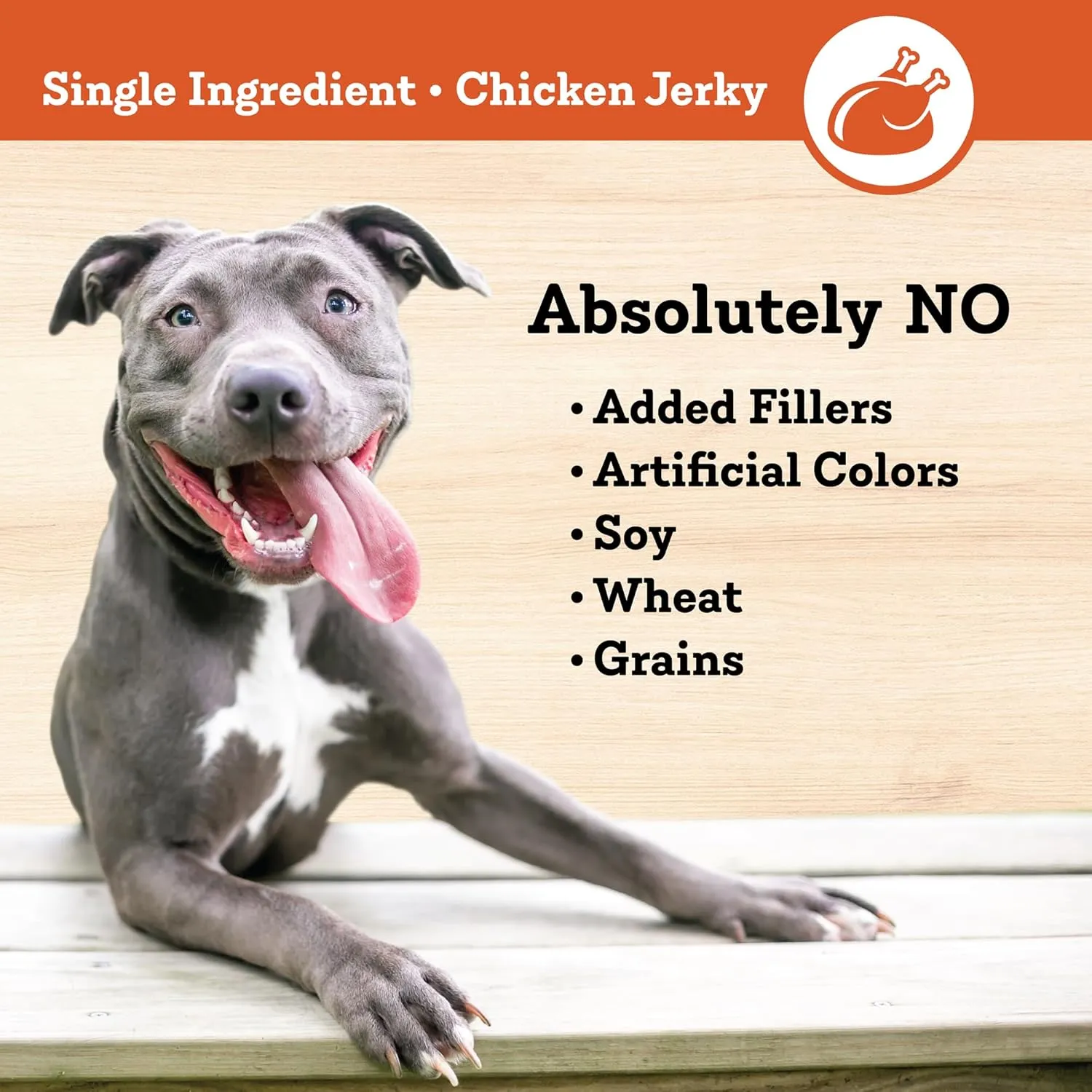 Chicken Jerky Strips Dog Treats, 16 oz  All-Natural, Made in USA, No Fillers or Preservatives  Promote Bone and Joint Health
