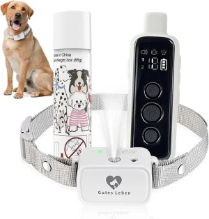 Citronella Dog Training Collar with Remote, 3 Modes Spray/Vibration/Beep, Humane Citronella Bark Collar, Rechargeable Safe 1000ft Range Spray Anti Barking Dog CollarCan't Work Automatically
