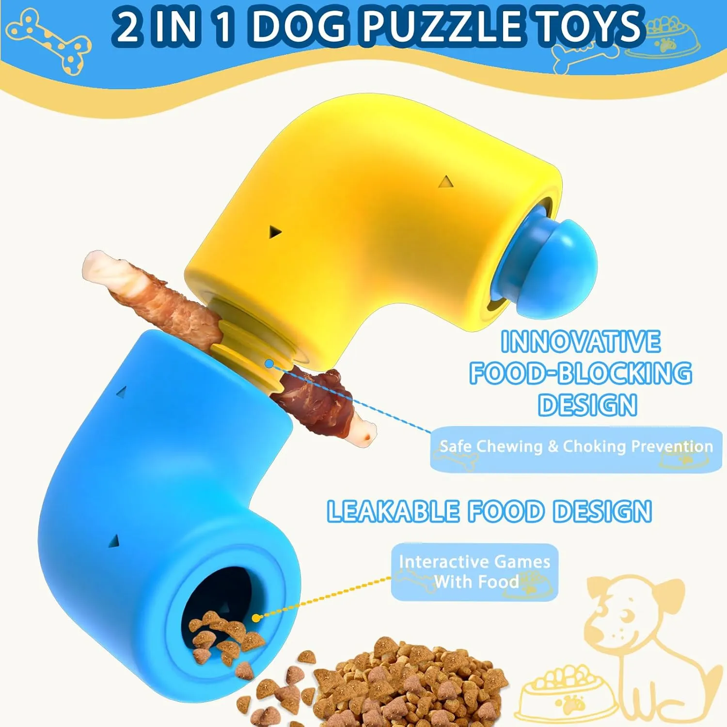 Dog Puzzle Toys for Smart Dogs, Interactive Pet Toys, Puppy Puzzle Toy for Bored Dogs, Advanced Dog Puzzles, Boredom Busters (2 Pieces)