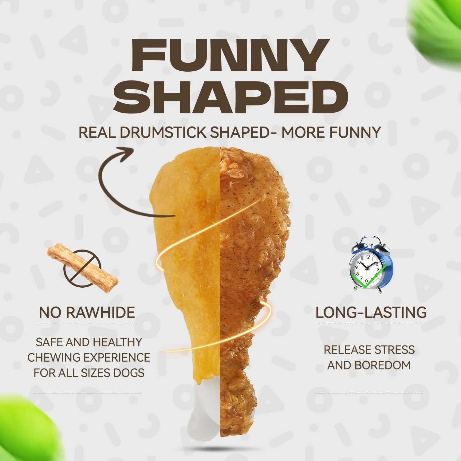 Dog Treats, Chicken Wrapped Calcium Bones Rawhide-Free Grain-Free Dog Training Treats Teeth Cleaning Chews Long-Lasting Snacks for Medium and Large Breed 10.54oz