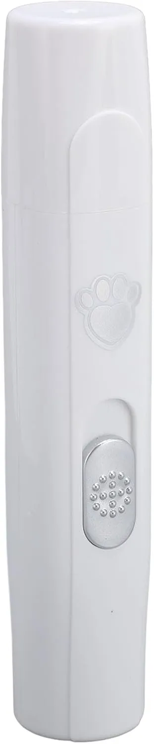 Electric Rechargeable Dog Nail Trimmer with Safety Guard, Professional Pet Nail Grinder, Quiet Nail File for Small Medium Large Dogs Cats, Suitable for All Pets (White)