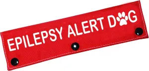 Emergency Medical Dog Leash Sleeve Epilepsy Alert Dog Dog Leash Hanging Medical Alert ID Patch Tag(Epilepsy Alert-Sleeve