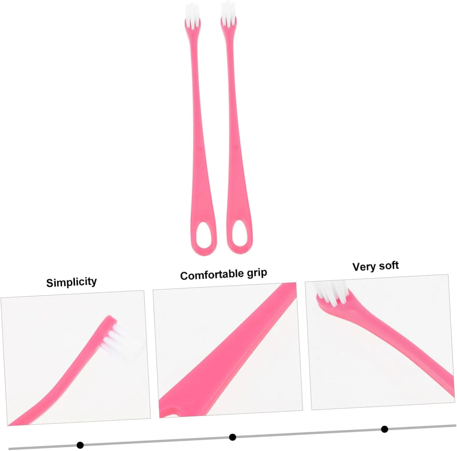 Ergonomic Handle Pet Cat Toothbrush Small Dog Toothbrush Soft Bristles Tooth Pet Cleaning
