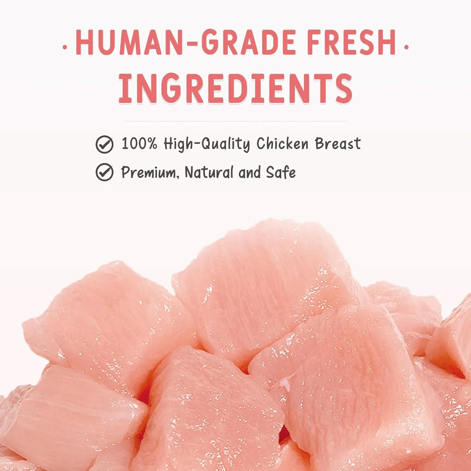 Freeze Dried Chicken Breast Treats for Cats & Dogs, Single Ingredient Training Snacks, 100% Human Grade, High Protein, Low Fat for Healthy Muscles, Weight Management & Grain Free