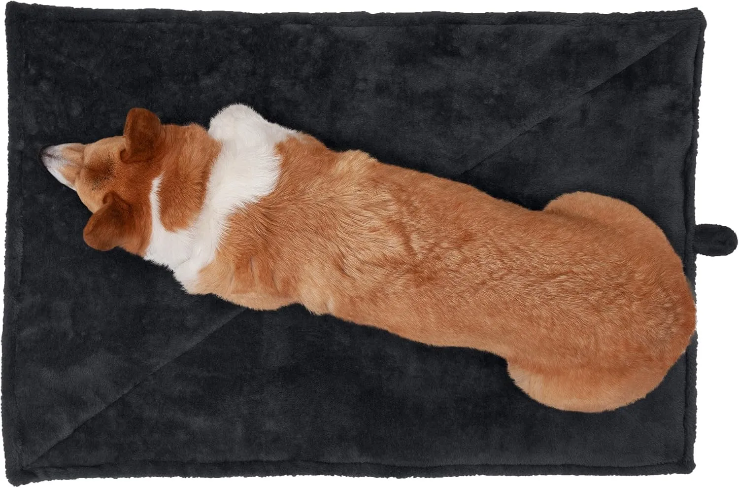 Furhaven ThermaNAP Self-Warming Cat Bed for Indoor Cats & Small Dogs, Washable & Reflects Body Heat - Quilted Faux Fur Reflective Bed Mat - Black, Small