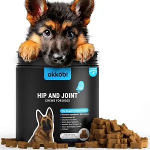 Glucosamine HCL & Hip and Joint Supplement for Dogs - 150 pcs - Hip and Joint Chews for Dogs - Vet Approved US Formula with MSM & Green Lipped Mussel - Chicken