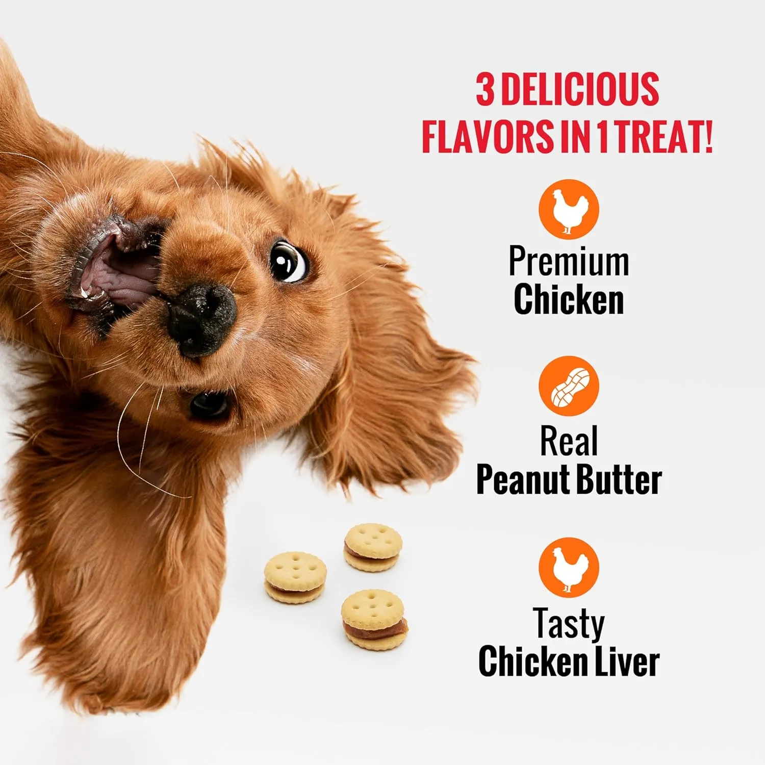 Good 'n' Tasty Triple Flavor Stacks with Peanut Butter, 9 Ounces, Bite Sized Snacks for Dogs with Premium Chicken and Real Peanut Butter
