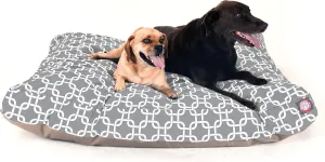 Gray Links Extra Large Rectangle Indoor Outdoor Pet Dog Bed With Removable Washable Cover By Majestic Pet Products