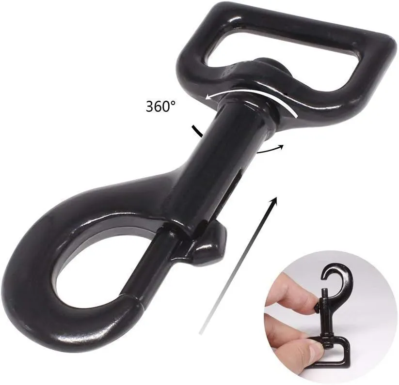 Heavy Duty Dog Leash - 2 Handles by Padded Traffic Handle for Extra Control, 6foot Long - Perfect for Medium to Large Dogs (6 ft, Black)