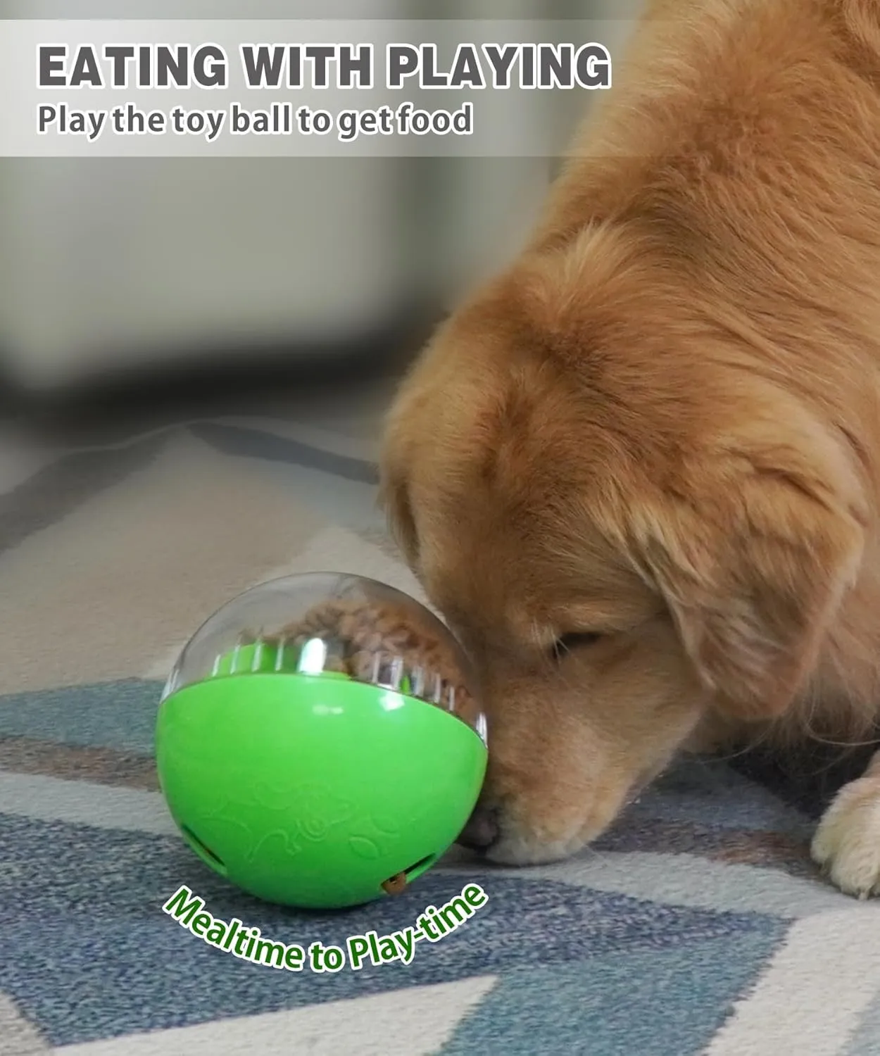 Interactive Dog Treat Toy, Mental Stimulation and Enrichment, Green