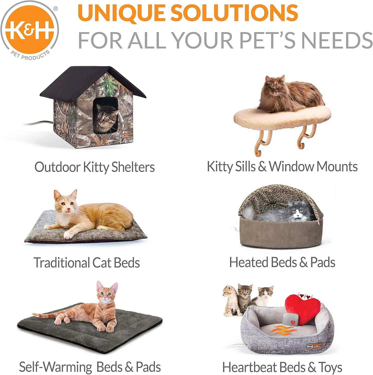 K&H Pet Products Self-Warming Kitty Bed Hooded Pet Bed for Cats or Dogs Blue/Gray Small 16 Inches