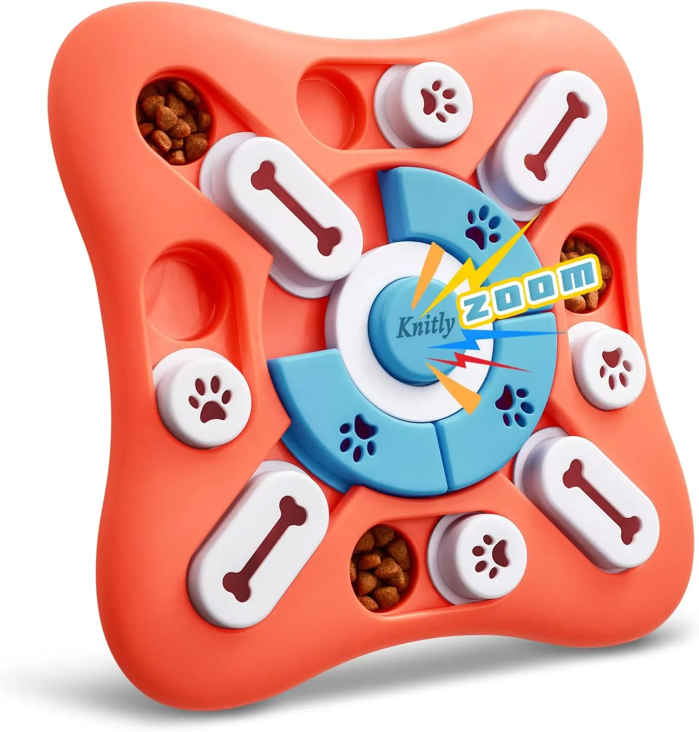 knitly Dog Puzzle Toys, Interactive Treat Puzzle for IQ Training and Mental Enrichment, Large Medium Small Dog Toys for Brain Stimulation, Best Dispensing Slow Feeder Gifts for Puppy