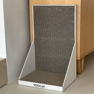 L Shape Cat Scratching Board,19.69" Large Cat Scratchers for Indoor Cats,Furniture Protection Cardboard Cat Scratcher,Vertical Cat Scratch Pad,Cat Wall Scratcher,Cat Scratching Post (White)