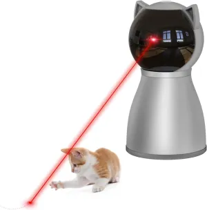Laser Cat Toys for Indoor Cats,The 4th Generation Real Random Trajectory Motion Activated Rechargeable Automatic Cat Laser Toy,Interactive Cat Toys for Bored Indoor Adult Cats/Kittens (Gray)