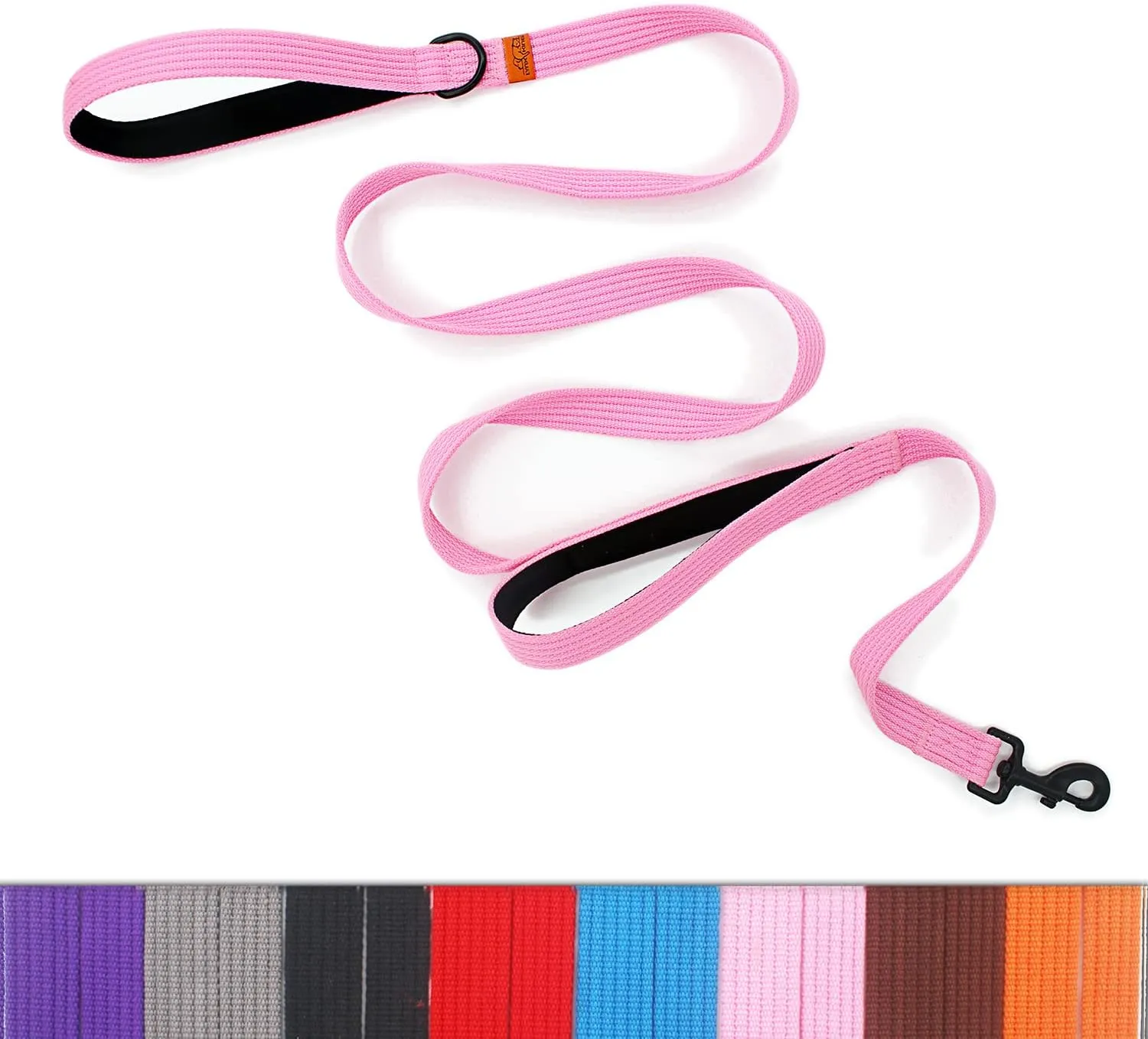 Lynxking Dog Training Leash - Double Handle Heavy Duty 6ft Webbing With 2 Padded Handles - Long Reflective Safety Walking Lead for Small Medium Large Dogs
