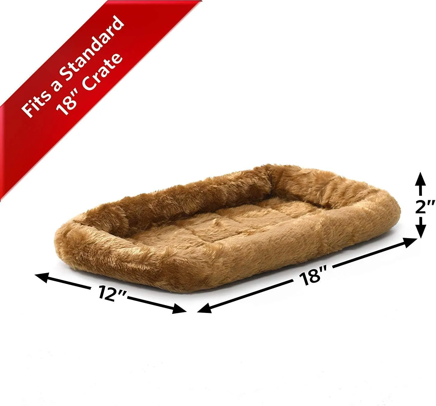 MidWest Homes for Pets 277192 Pet Crate Bed Cinnamon Fur for Pets (40218-CN)