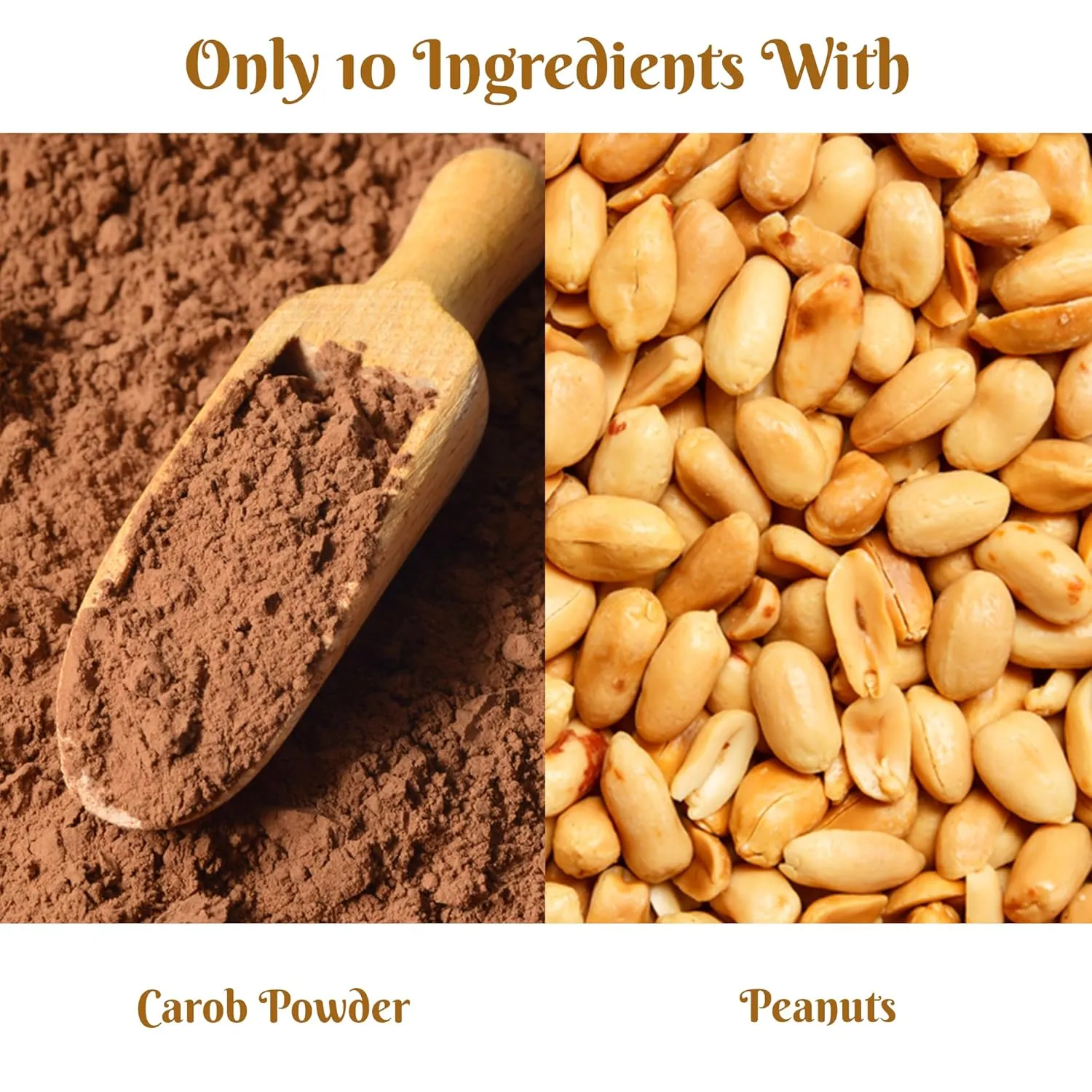 Missy J's Organic Peanut Butter Carob Bar 3 Ounce 2 Pack | Carob Made w/Coconut Sugar, Vegan and Gluten-Free | Healthy Caffeine Free Substitute for Chocolate, Perfect for Snacks and Treats