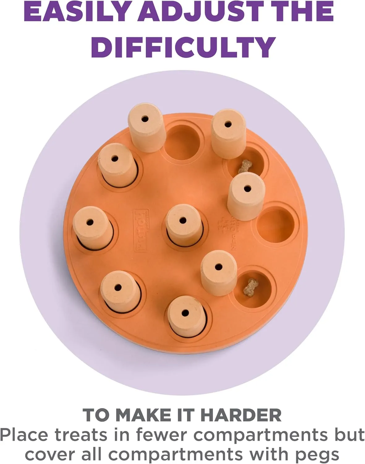 Outward Hound by Nina Ottosson Dog Smart Treat Puzzle Enrichment Toy, Level 1 Beginner, Orange, Composite