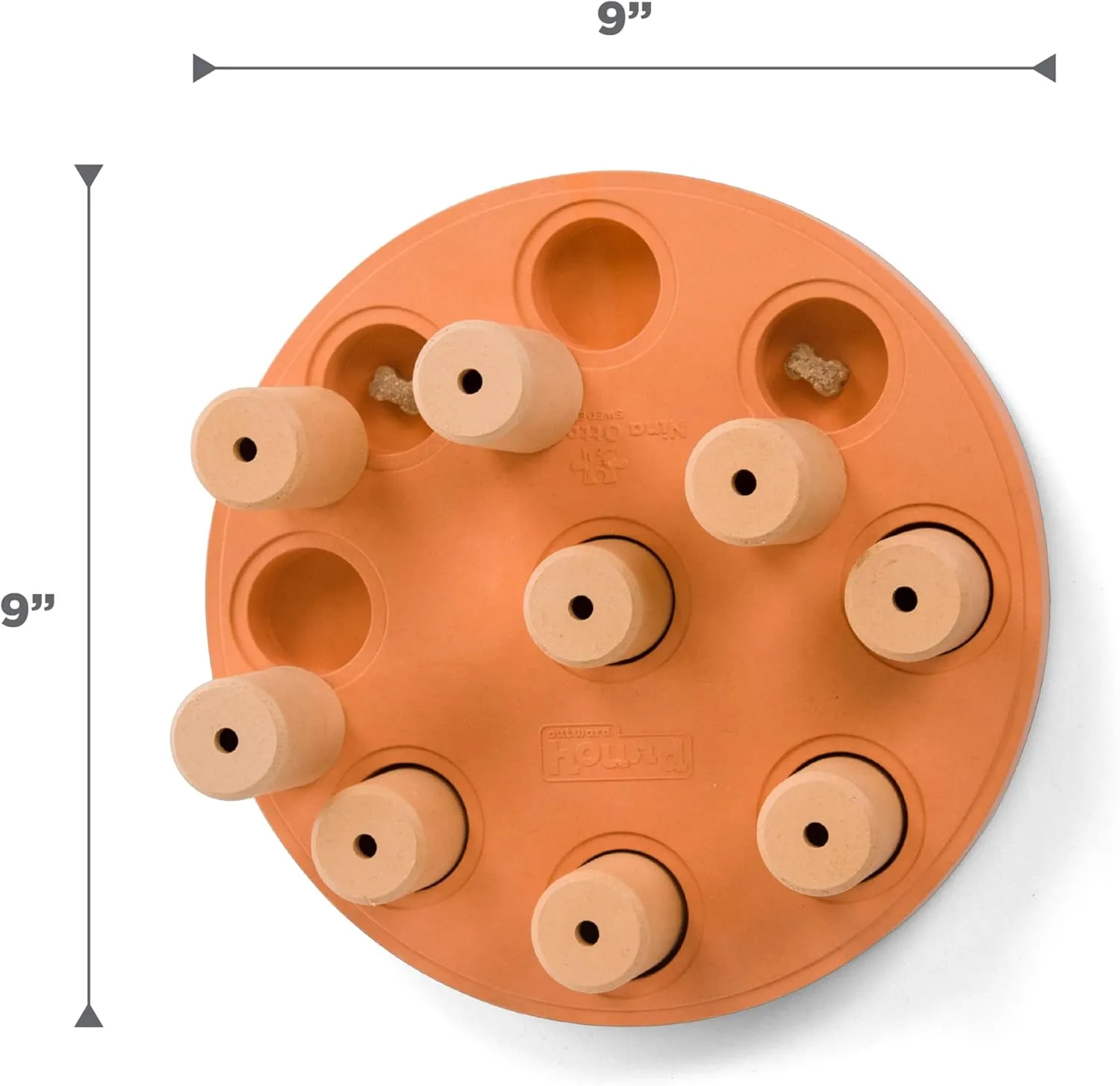 Outward Hound by Nina Ottosson Dog Smart Treat Puzzle Enrichment Toy, Level 1 Beginner, Orange, Composite