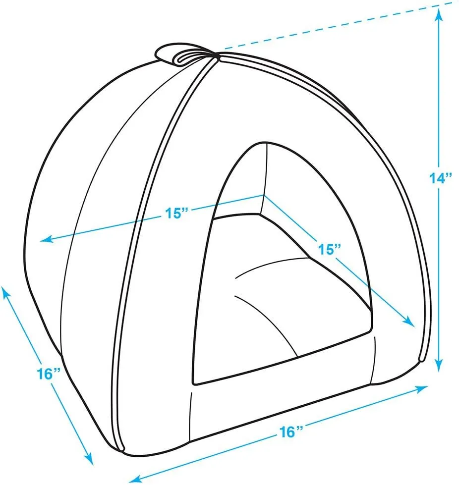 Pet Tent-Soft Bed for Dog and Cat by Best Pet Supplies - Beige Corduroy, 16" x 16" x H:14"