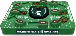 Pets First NCAA Michigan State Large Puzzle Toy, New Size, Interactive Dog Treat & Slow Feeding Toy