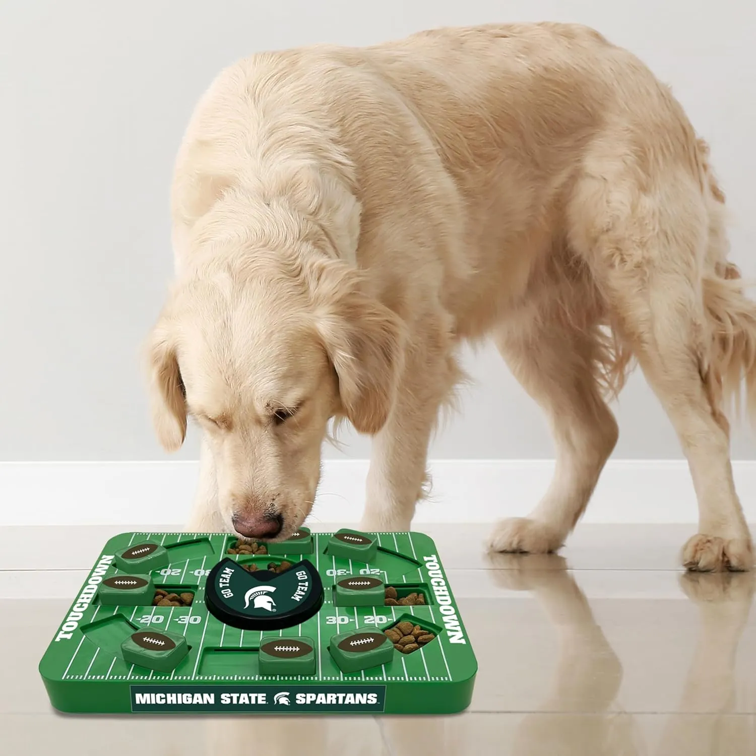 Pets First NCAA Michigan State Large Puzzle Toy, New Size, Interactive Dog Treat & Slow Feeding Toy