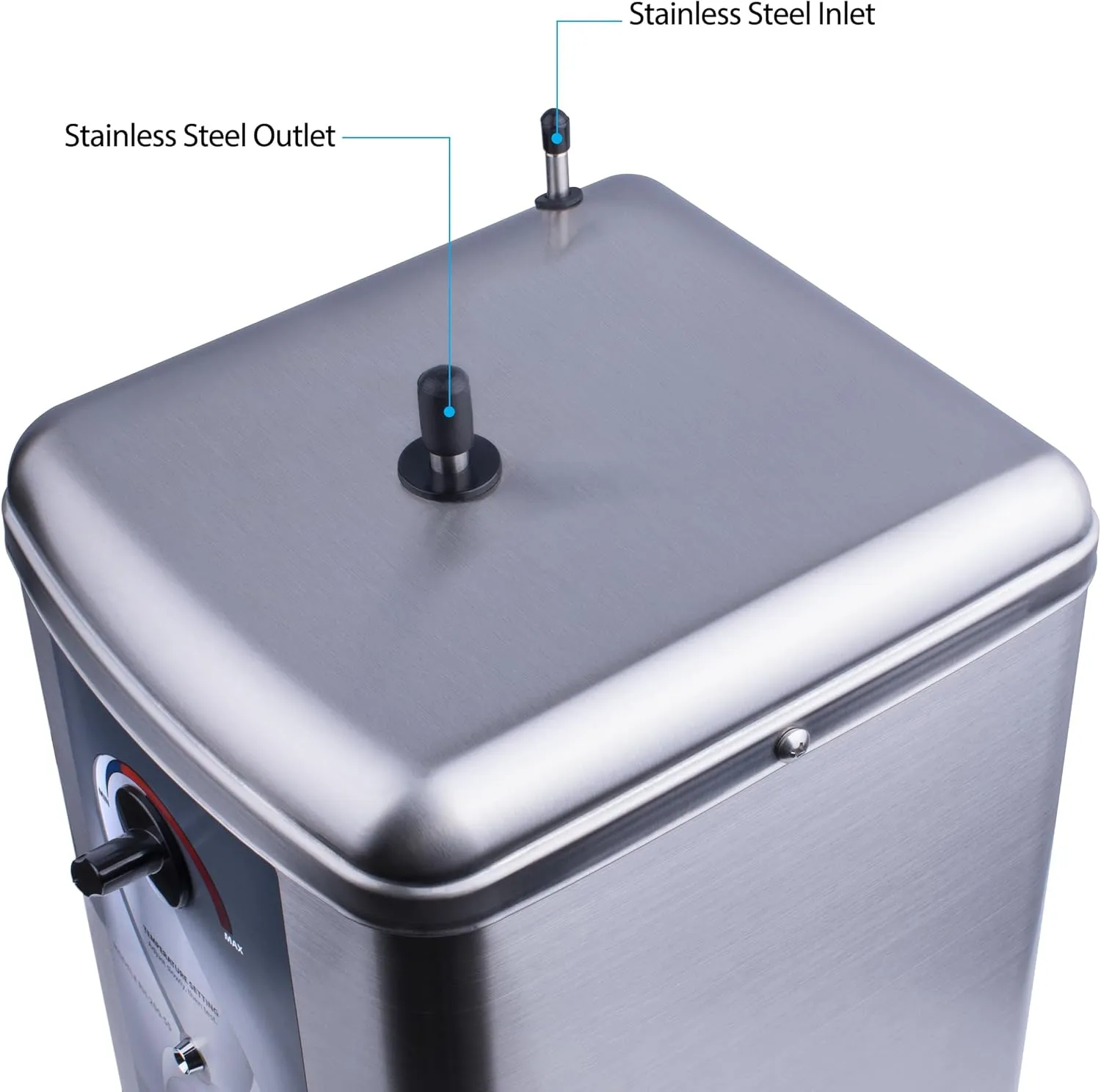 Ready Hot 41-RH-200-F560-BN Instant Hot Water Dispenser System, 2.5 Quarts, Manual Dial Dual Lever Hot and Cold Water Faucet Brushed Nickel