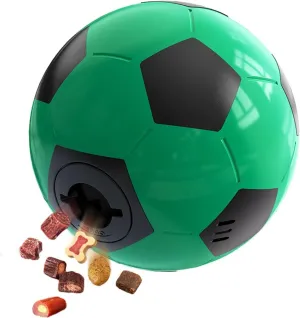 Rensh Interactive Dog Toys Soccer Ball, Indestructible Dog Balls Perfect for Large Medium Breed, Dogs Puzzles for Smart Dogs & Treat Dispensing Dog Toys to Keep Them Busy, Dog Slow Feeder Treat Ball