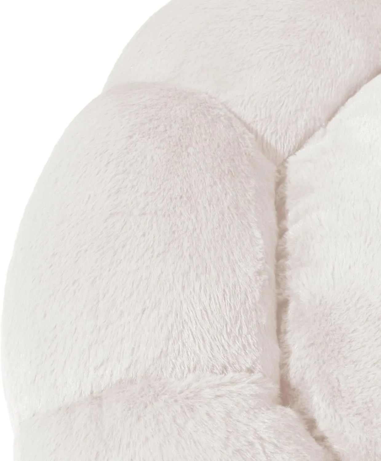 Sherry Kline Pets Daisy Round Donut Shape Calming Bed for Dogs and Cats, from Soft Faux Fur, Available in 4 Sizes, Machine Washable