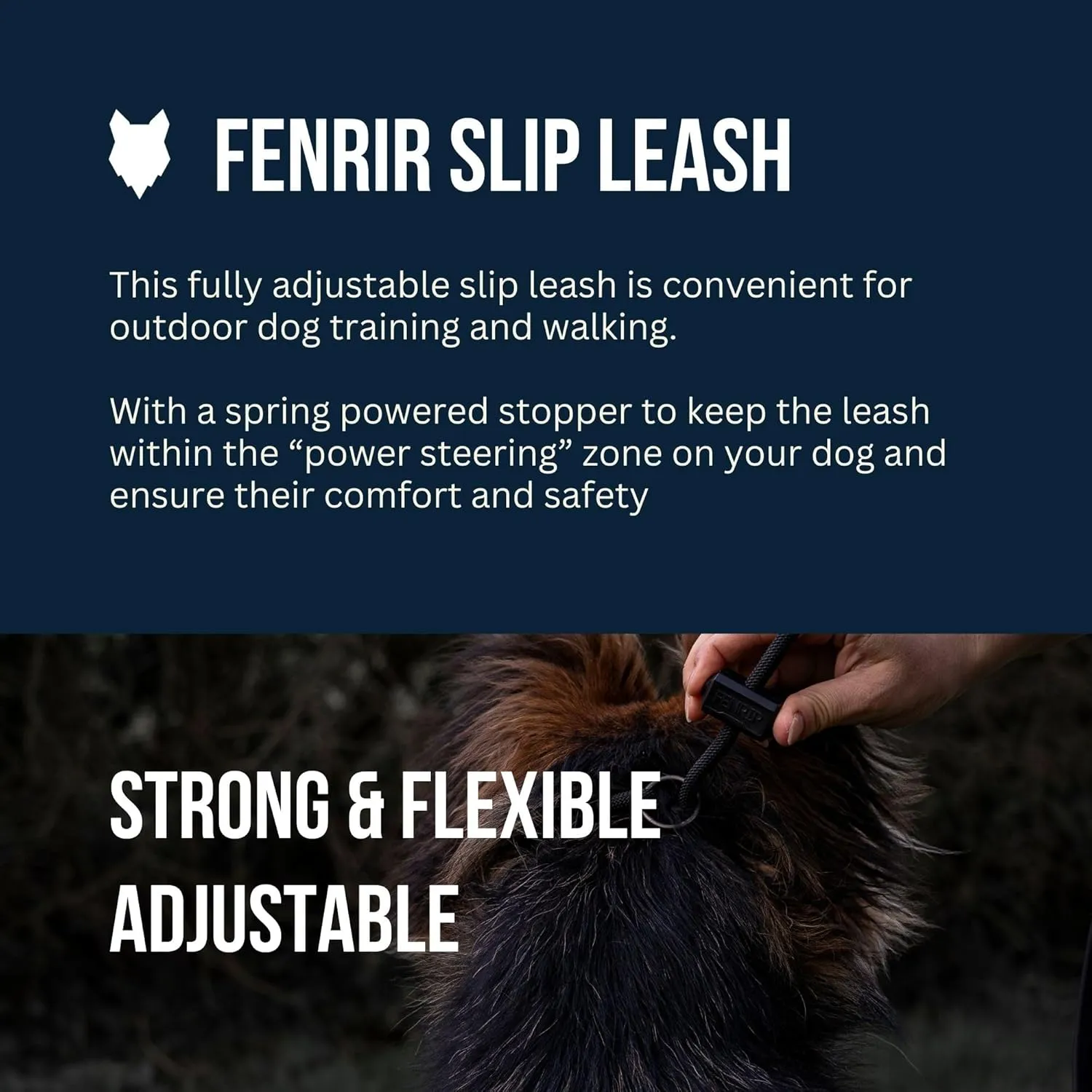 Slip Leash 1.4m Professional Dog Training Lead to Stop Pulling, Perfect for Walks, Easy to Use, Spring Loaded Stopper, Light Weight and Durable