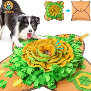 Snuffle Mat Pet Dog Feeding Mat, 28''x28'' Interactive Dog Puzzle Toys Encourages Natural Foraging Skills
